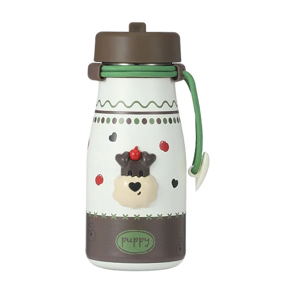 Stainless Steel Milk Bottle with Straw