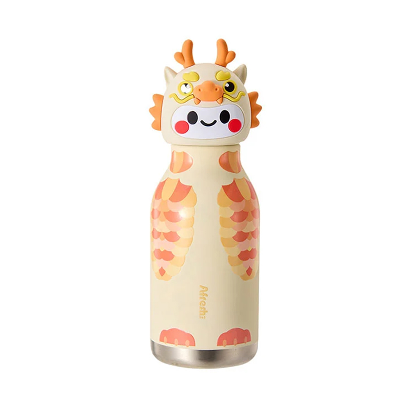 Vacuum Flask with Silicone Figurine